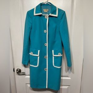 NWT Michael Kors Spring 2006 Runway Collection aqua mod coat